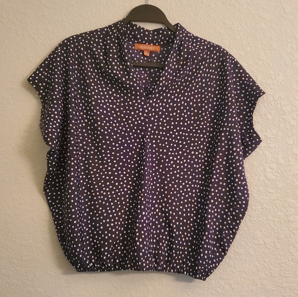ELLEN TRACY Polka Dot Blouse